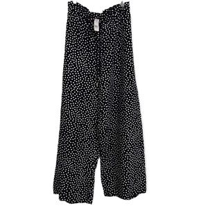 ANN TAYLOR Almost Black Drawstring Palazzo Pants